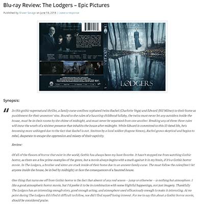 Blu-ray Review: The Lodgers – Epic Pictures